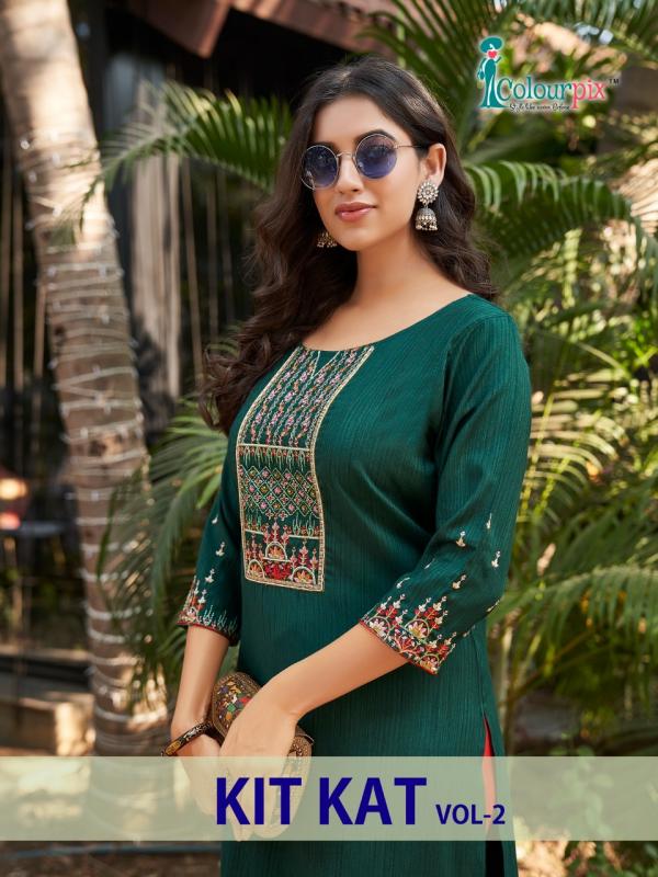 Colourpix Kit Kat Vol 2 Fancy Wear Long Kurti Collection